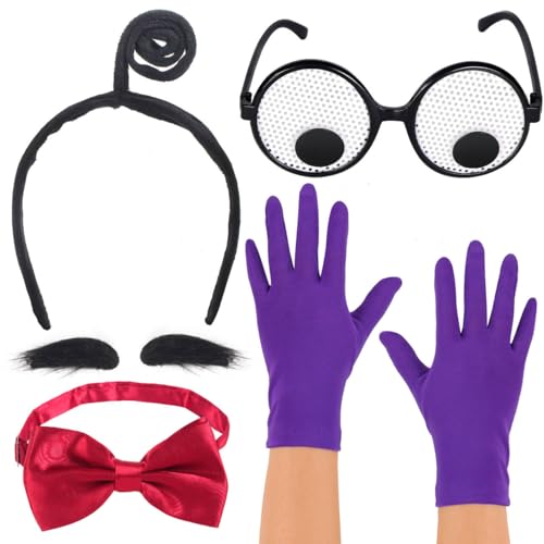 Yewong 5-teiliges Emotionskostüm-Zubehör-Set für Erwachsene, Tentakel, Stirnband, Kulleraugen, Brille, Augenbrauen, Fliege und Handschuhe für Halloween-Kostümparty Yewong 5-teiliges Emotionskostüm-Zubehör-Set für Erwachsene, Tentakel, Stirnband, Kulleraugen, Brille, Augenbrauen, Fliege und Handschuhe für Halloween-Kostümparty von Yewong