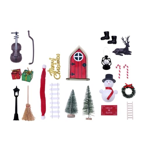 DIY Handwerk Weihnachtsdekorationen Puppenhaus Miniatur-Gartengeräte Mini-Szene Puppenhaus Dekorationen reichlich Kombination Weihnachtsschmuck von Yfenglhiry
