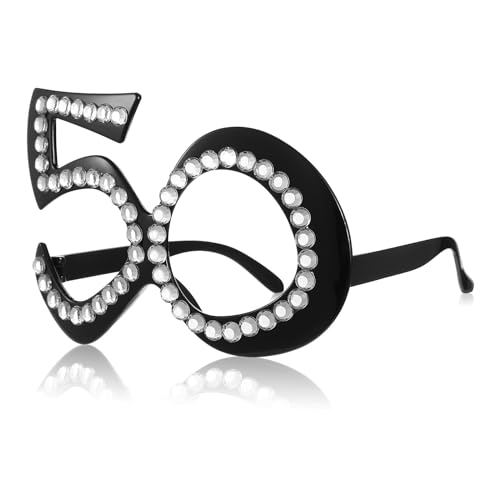 Yfenglhiry Kristall-Zahlenbrille, lustige Brille, Party-Verkleidungen, Kostüme, Zubehör für Weihnachten, Neujahr, Party, Verkleidung, Zahlenbrille, 100, Nummer 10, Partybrille von Yfenglhiry