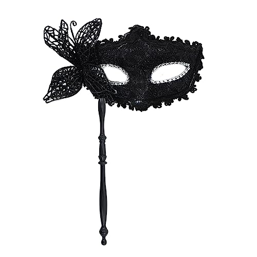 Yfenglhiry Schmetterlings-Frauen-Maskerade, Halloween-Party mit halbem Gesicht, Karneval, Halloween-Party mit Halte-Maskerade für Abschlussball von Yfenglhiry