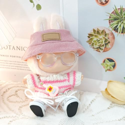 5-teiliges Outfit-Set für 17 cm für Labubu-Puppen, schicker Stil zum Spielen und Präsentieren (Pink1) von Yhenlovtt