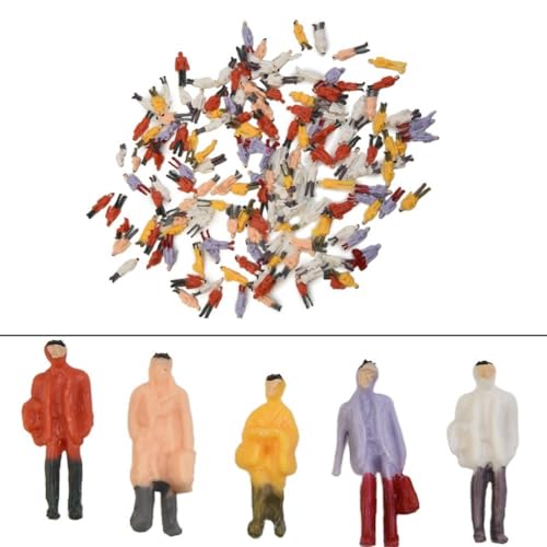 Bemalte Figuren, 50 Stück, für Modelleisenbahnen im HO-Maßstab, verschönern Sie Ihr Layout mit realistischen Passagiermodellen (500 Stück) von Yhenlovtt