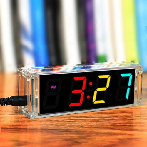 Yhenlovtt Innovatives elektronisches Uhr-Bausatz zum Selbermachen, perfekt für Schüler über Schaltungen und Zeitmessung (blau) von Yhenlovtt