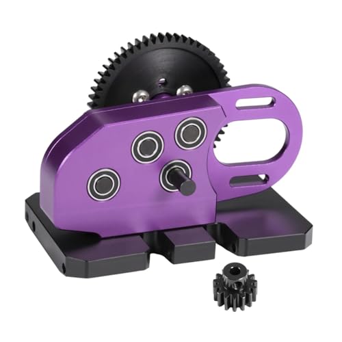 YhfAbd 1/10 RC Auto Crawler Capra SCX10 LCG Cheater Rigs Gebäude Zubehör: Aluminium 2Low Getriebe 30% Overdrive Getriebe mit Delrin Skid Ersatzteile(Purple Set) von YhfAbd