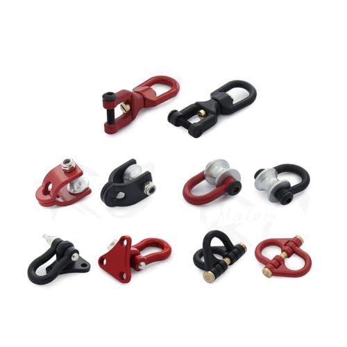 YhfAbd 1/10 Skala Anhänger Hitch Schäkel Winde Pulley Umlenkrolle Schnalle Rettungs Kette for RC Crawler Axial SCX10 Wraith TRX4 TRX6 VS4 Ersatzteile(Truck Nuts) von YhfAbd