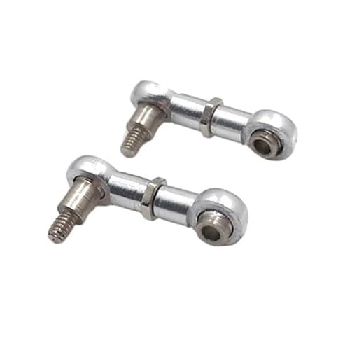 YhfAbd 2er-Pack Lenkstange aus Aluminiumlegierung, kompatibel mit 1 28 Wltoys K969 RC-Auto-Upgrades Ersatzteile(Silver) von YhfAbd