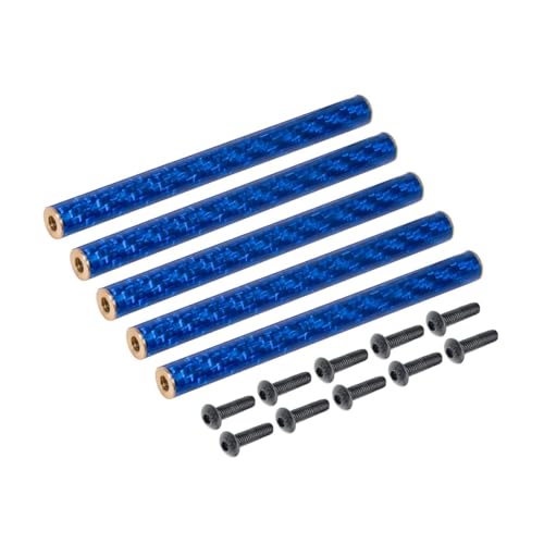 YhfAbd 5 STÜCKE Farbige Carbonfaser-Hosenträger 67/70/75/78 mm M3-Unterlegscheiben for 1/10 RC Crawler Comp Builds SCX10 PRO TGH LCG Chassis DIY Ersatzteile(Blue 70mm) von YhfAbd