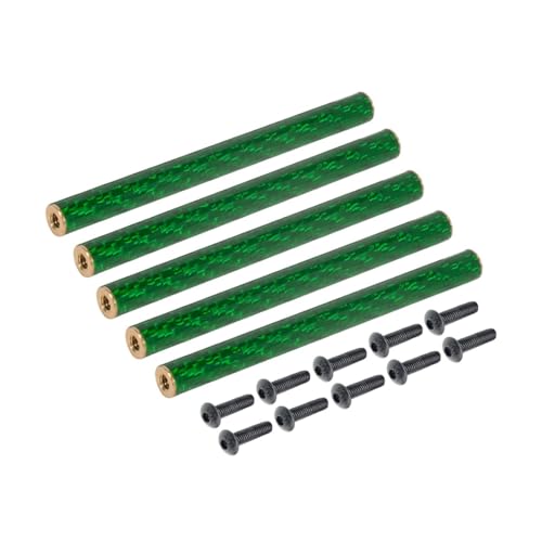 YhfAbd 5 STÜCKE Farbige Carbonfaser-Hosenträger 67/70/75/78 mm M3-Unterlegscheiben for 1/10 RC Crawler Comp Builds SCX10 PRO TGH LCG Chassis DIY Ersatzteile(Green 70mm) von YhfAbd