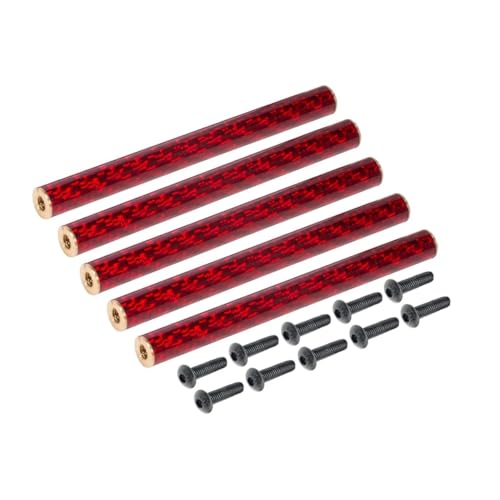 YhfAbd 5 STÜCKE Farbige Carbonfaser-Hosenträger 67/70/75/78 mm M3-Unterlegscheiben for 1/10 RC Crawler Comp Builds SCX10 PRO TGH LCG Chassis DIY Ersatzteile(Red 67mm) von YhfAbd