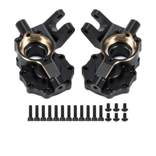 YhfAbd CNC-Gewichte aus schwarzem Messing, Portalachsengehäuse, Lenkblöcke, Achsschenkel-Upgrade for 1/10 RC Crawler TRX4 TRX6 Defender LCG Ersatzteile(Housing Inner Front) von YhfAbd