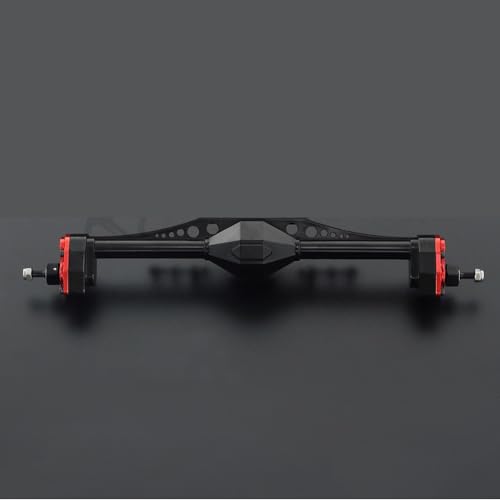 YhfAbd Upgrade-Teil: Portalachse vorne und hinten aus Aluminiumlegierung for 1/10 RC-Crawler-Auto – kompatibel mit Axial Capra, 1.9 Unlimited Trail Buggy UTB, Currie F9 Ersatzteile(Red Rear Axle) von YhfAbd