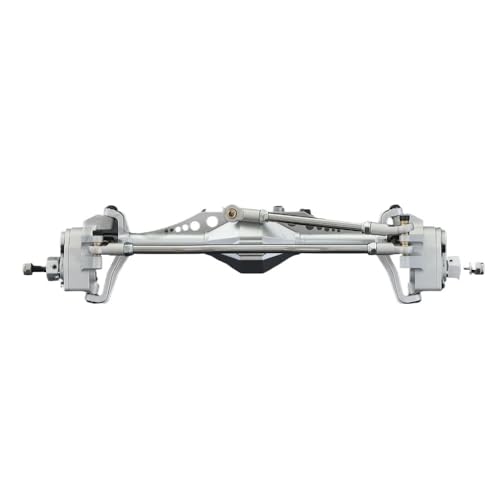 YhfAbd Upgrade-Teil: Portalachse vorne und hinten aus Aluminiumlegierung for 1/10 RC-Crawler-Auto – kompatibel mit Axial Capra, 1.9 Unlimited Trail Buggy UTB, Currie F9 Ersatzteile(Silver Front Axle) von YhfAbd