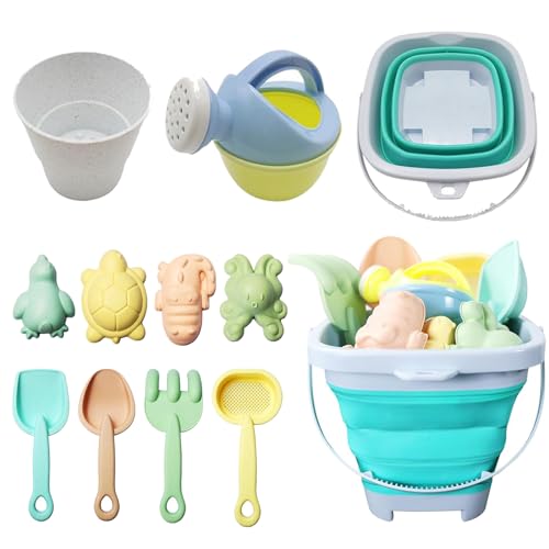 Yhjxly 11Pcs Strandspielzeug Set für Kinder,Lustiges Strandspielzeug Set, Sandkasten Spielzeug mit Faltbarer Eimer, Schaufel, Sandharke, Sandförmchen, für Jungen Mädchen Strand Sommer Strandspielzeug Yhjxly 11Pcs Strandspielzeug Set für Kinder,Lustiges Strandspielzeug Set, Sandkasten Spielzeug mit Faltbarer Eimer, Schaufel, Sandharke, Sandförmchen, für Jungen Mädchen Strand Sommer Strandspielzeug von Yhjxly
