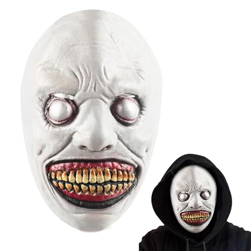 Yhjxly Halloween Gruselige Masken, Halloween-Kostüm zubehör, Lächelnde Dämonen Maske,Gruselige Latexmasken,Lächelnde Dämonen Maske für Karneval, Fasching,Cosplay Yhjxly Halloween Gruselige Masken, Halloween-Kostüm zubehör, Lächelnde Dämonen Maske,Gruselige Latexmasken,Lächelnde Dämonen Maske für Karneval, Fasching,Cosplay von Yhjxly
