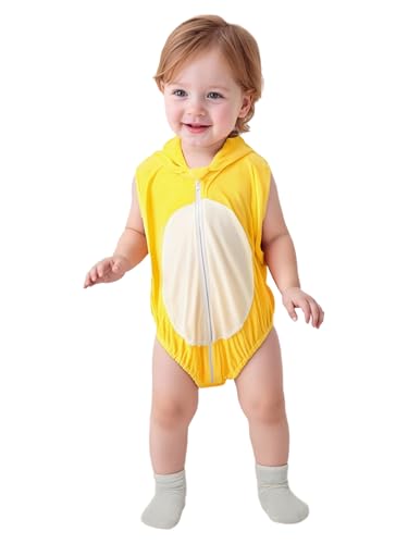 Yhong Baby Mädchen Jungen Flanell Strampelanzug Cartoon Tier Kostüme Halloween Cosplay Geburtstag Anzug 0-24 Monate Giraffe 50-62 von Yhong