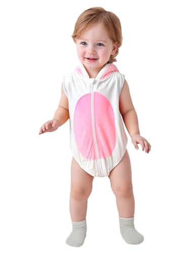 Yhong Baby Mädchen Jungen Flanell Strampelanzug Cartoon Tier Kostüme Halloween Cosplay Geburtstag Anzug 0-24 Monate Kuh 50-62 von Yhong