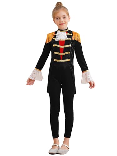 Yhong Kinder Mädchen Zirkus Kostüm Langarm Dompteur Ringermaster Frack Jacke Mit Hose Set Karneval Weihnachten Halloween Verkleidung Schwarz 170 Yhong Kinder Mädchen Zirkus Kostüm Langarm Dompteur Ringermaster Frack Jacke Mit Hose Set Karneval Weihnachten Halloween Verkleidung Schwarz 170 von Yhong