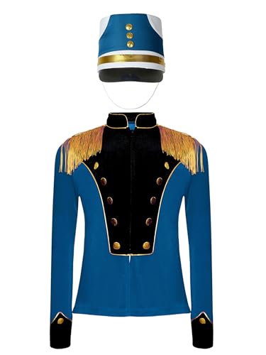 Yhong Kinder Zirkusdirektor Kostüm Langarm Zirkus Jacke Smoking Mantel mit Hut Fasching Cosplay Party Bühnenauftritte Verkleidung Dunkelblau 134-140 Yhong Kinder Zirkusdirektor Kostüm Langarm Zirkus Jacke Smoking Mantel mit Hut Fasching Cosplay Party Bühnenauftritte Verkleidung Dunkelblau 134-140 von Yhong