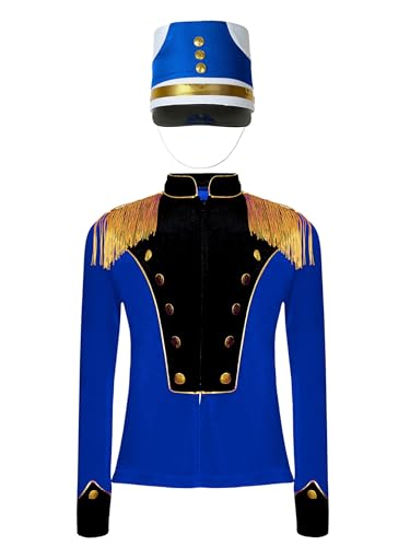 Yhong Kinder Zirkusdirektor Kostüm Langarm Zirkus Jacke Smoking Mantel mit Hut Fasching Cosplay Party Bühnenauftritte Verkleidung Königsblau A 98-104 Yhong Kinder Zirkusdirektor Kostüm Langarm Zirkus Jacke Smoking Mantel mit Hut Fasching Cosplay Party Bühnenauftritte Verkleidung Königsblau A 98-104 von Yhong