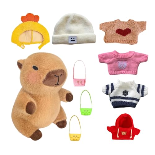 Capybara Plüsch - Capybara Plüschtier mit Kleidung | 9,06 Zoll Capybara Plüschtier Set mit Kleidung, Capybara Puppe Kostüm Capybara, Plüschpuppenpuppe, Tierbegleiter für Kinder Capybara Plüsch - Capybara Plüschtier mit Kleidung | 9,06 Zoll Capybara Plüschtier Set mit Kleidung, Capybara Puppe Kostüm Capybara, Plüschpuppenpuppe, Tierbegleiter für Kinder von Yhsioaklo
