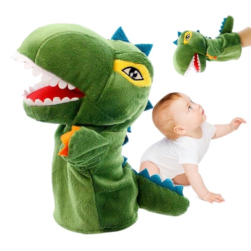 Dinosaurierpuppe | Plüschhandpuppe | Tierhandpuppen für fantasievolle Rollenspiele, Kinderhändepuppen, Dinosaurierspielzeugfigur für Geschichtenerzählen, Lehren, Vorschule Dinosaurierpuppe | Plüschhandpuppe | Tierhandpuppen für fantasievolle Rollenspiele, Kinderhändepuppen, Dinosaurierspielzeugfigur für Geschichtenerzählen, Lehren, Vorschule von Yhsioaklo