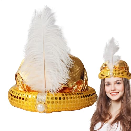 Yhsioaklo Aladin-Kostüm-Hut – wiederverwendbarer Satintuch Aladdin Turban Hut – Aladin Hut Erwachsene – mit Feder und Perle wunderschöner Sultan Turban Herren Kopf Wrap Pailletten Design für Herren Yhsioaklo Aladin-Kostüm-Hut – wiederverwendbarer Satintuch Aladdin Turban Hut – Aladin Hut Erwachsene – mit Feder und Perle wunderschöner Sultan Turban Herren Kopf Wrap Pailletten Design für Herren von Yhsioaklo
