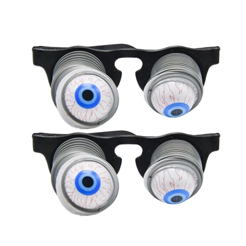 Yhsioaklo Brille mit fallendem Auge | Puppenaugenbrille | Glasaugen für Puppenhandwerk | Magic Accessoire Drop -Down -Drops, Halloween -Kostümzubehör freundlich von Yhsioaklo