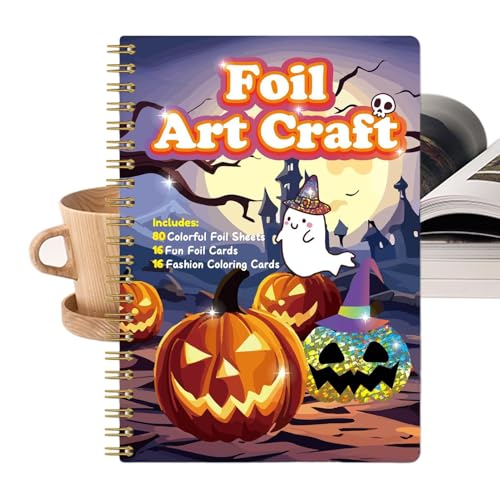 Yhsioaklo Foil Fun Bastelset für Mädchen | Abziehen und Aufkleben Folien Kunst Handwerk | Papier Bastelset Kreativaktivität Reisespielzeug für Kinder Jugendliche Mädchen jungén Söhne Töchter Familie von Yhsioaklo