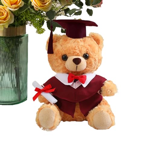 Yhsioaklo Graduation Bear 2025,25 cm Weicher Plüsch Abschluss Tier - Festliches Geschenk Zur Einschulung Schulabschluss Uni Für Kinder Mädchen von Yhsioaklo