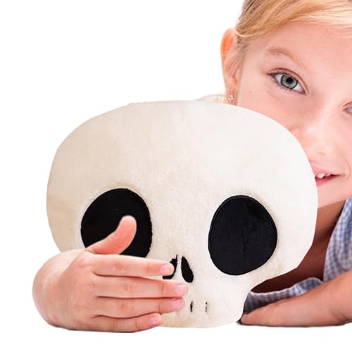 Yhsioaklo Halloween Skull Plüschpuppe mit Kreuzbeinen | Spooky Plüschkissen und Sammlerspielzeug für Urlaubsdekor | Weicher entzückender Schädeldekoration für Wohnzimmer, Schlafzimmer, Esszimmer Yhsioaklo Halloween Skull Plüschpuppe mit Kreuzbeinen | Spooky Plüschkissen und Sammlerspielzeug für Urlaubsdekor | Weicher entzückender Schädeldekoration für Wohnzimmer, Schlafzimmer, Esszimmer von Yhsioaklo