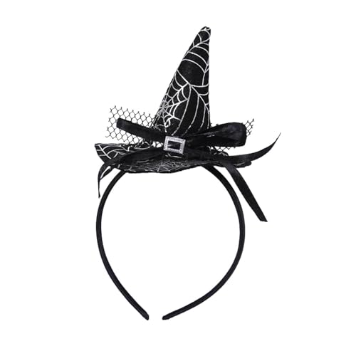 Yhsioaklo Halloween Witch Hat Strip | Halloween Stirnbänder | Halloween Witch's Hexe Haircut Mini Cup | Hexenbanner für Halloween -Kostümfeier, Rollenspiele -Spiele von Yhsioaklo