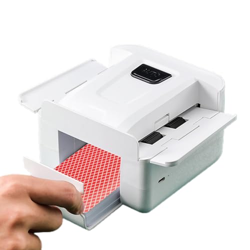 Yhsioaklo Kartenmischer, wiederaufladbares Zubehör für Kartenspiel, automatischer Spender, leise, für Partys, Zuhause, Familie, Meetings von Yhsioaklo