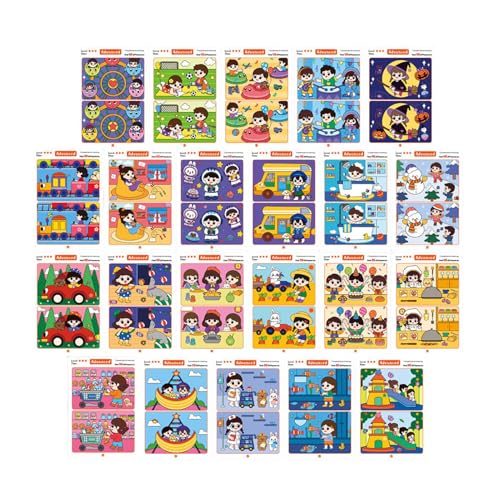 Yhsioaklo Kinder Matching Game - Erkennen Sie den Unterschied löschbare Karten im Alter von 3 bis 14 Jahren - Bildungskognitive Spielzeug für und Mädchen - Spaß Lernspiel für Home, Schule und Reisen Yhsioaklo Kinder Matching Game - Erkennen Sie den Unterschied löschbare Karten im Alter von 3 bis 14 Jahren - Bildungskognitive Spielzeug für und Mädchen - Spaß Lernspiel für Home, Schule und Reisen von Yhsioaklo