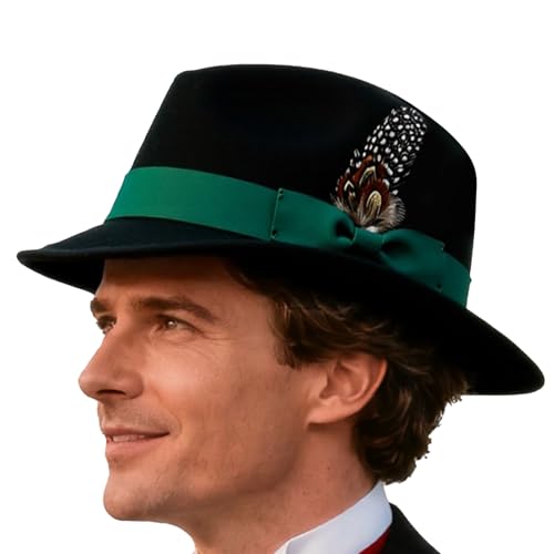 Yhsioaklo Oktoberfest Hüte | Festival Kopfbedeckungen für Herren,Eleganter Filzhut für Erwachsene Bierfest Traditionelle Aktivitäten Foto von Yhsioaklo