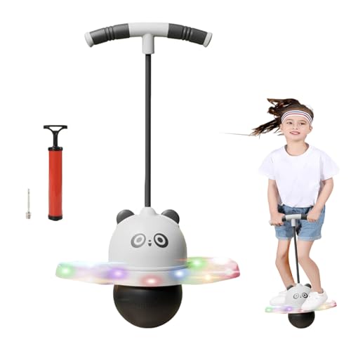 Yhsioaklo Panda Sprungball mit farbenfrohen leichten | Panda Formfarbe LED Leuchten Ball | Sprungstabbalancienbrett - Panda Formfarbe LED Leuchten Ball | Aktivitäten Kinder jungén Mädchen Yhsioaklo Panda Sprungball mit farbenfrohen leichten | Panda Formfarbe LED Leuchten Ball | Sprungstabbalancienbrett - Panda Formfarbe LED Leuchten Ball | Aktivitäten Kinder jungén Mädchen von Yhsioaklo