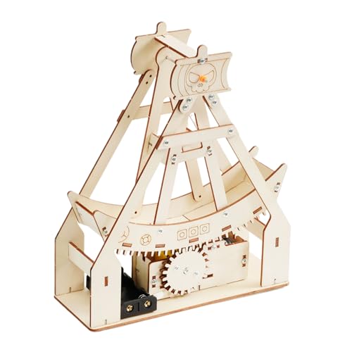 Yhsioaklo Piratenschiff Spielzeug - Holzschiff -Bauwerk | Kleine Produktionstechnologie Erfindung Interessanter Dampfunterrichtshilfen | Primary Secondary School Science Experiment Project für Kinder von Yhsioaklo