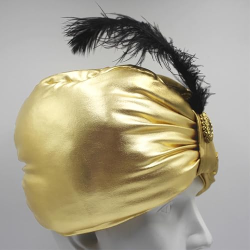 Yhsioaklo Turban-Hut | Sultan Aladdin arabische Vintage Kopfbedeckung | Neuheit Aladdin Turban Hut, arabisches Kostüm Accessoire mit für Erwachsene, Teenager, Männer & Frauen, Halloween Yhsioaklo Turban-Hut | Sultan Aladdin arabische Vintage Kopfbedeckung | Neuheit Aladdin Turban Hut, arabisches Kostüm Accessoire mit für Erwachsene, Teenager, Männer & Frauen, Halloween von Yhsioaklo