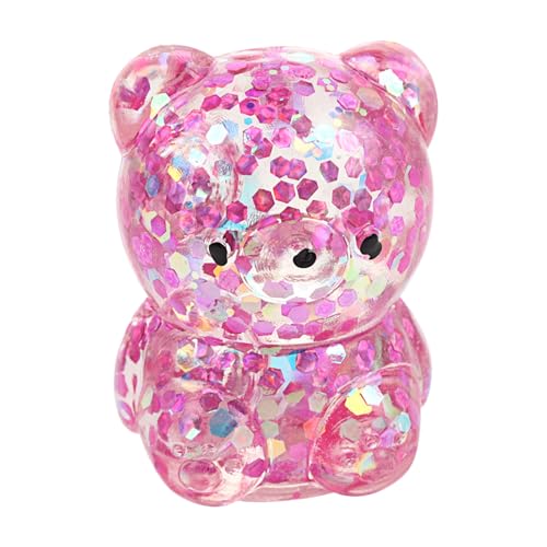 Zappelspielzeug | Silikon Glitzer Bär Squeeze Spielzeug | Stressabbau Bälle | Dehnsamer Squeeze Bär | Stress abnehmend entspannende Spielset für Frauen Männer Teenager Mädchen Zappelspielzeug | Silikon Glitzer Bär Squeeze Spielzeug | Stressabbau Bälle | Dehnsamer Squeeze Bär | Stress abnehmend entspannende Spielset für Frauen Männer Teenager Mädchen von Yhsioaklo