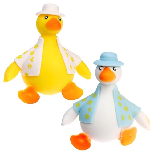 2 Stück Anti Stress Ente, Squeeze Toy, Anti Stress Ente, Entenform, TPR-Material, langsame Rückpralldekompression, fördert das Greifen/Sensorik/Hand-Fuß-Koordination/Eltern-Kind-Kommunikation 2 Stück Anti Stress Ente, Squeeze Toy, Anti Stress Ente, Entenform, TPR-Material, langsame Rückpralldekompression, fördert das Greifen/Sensorik/Hand-Fuß-Koordination/Eltern-Kind-Kommunikation von Yhuasia