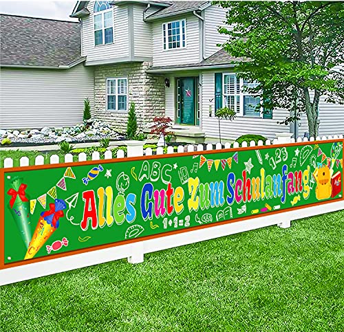 Alles Gute Zum Schulanfang Banner, Einschulung Girlande Banner + 30M Wimpelkette, Schuleinführung Banner Deko Schulkind Girlande Schulanfang Deko für Kinder Jungen Alles Gute Zum Schulanfang Banner, Einschulung Girlande Banner + 30M Wimpelkette, Schuleinführung Banner Deko Schulkind Girlande Schulanfang Deko für Kinder Jungen von Yi'antai