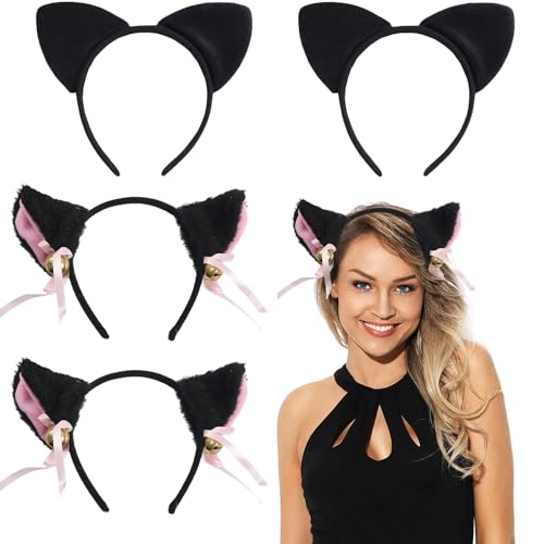Yi'antai Katzenohren Haarreif, Cat Ears Headband, Kopfschmuck für Damen, Haarschmuck Deko, Accessoire zu Karneval von Yi'antai