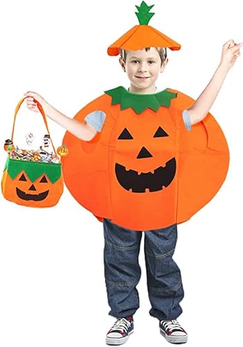 Yi'antai Kürbis Kostüm Kinder für Halloween, Kinder Kürbis Kostüm, Kürbis Kostüm Kinder Lustige Kürbis, Cosplay Party Kleidung für Pumpkin Halloween Cosplay Party Kleidung von Yi'antai