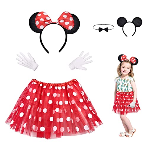 Yi'antai Tierkostüm Kinder Tutu Tier Verkleiden Tutu Rock mit mit Zubehör Tier Ohren Stirnband Nase Fliege Tierpfoten Handschuhe Schwanz Tier Verkleiden Set Karneval Party Kostüm für Kinder von Yi'antai