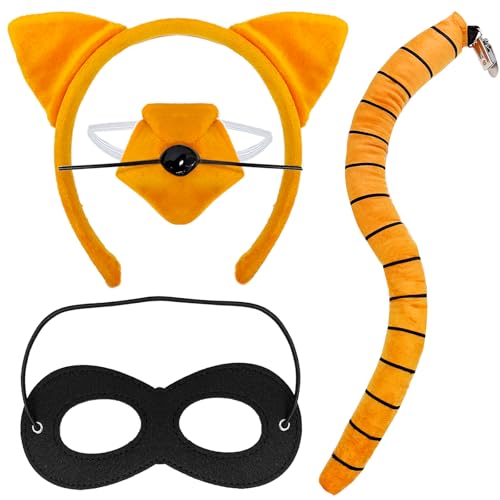 Yi-gog Kostüm-Set, Zubehör, einschließlich Hundeohren, Stirnband, Nase, Fliege für Wochentag, Party, Cosplay-Zubehör, Farbe 2, Einheitsgröße von Yi-gog