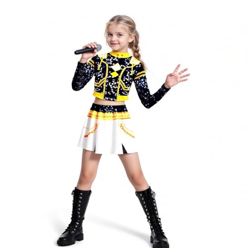 YiJee Huntrix Kpop Anime Cosplay Kostüm Kinder – Mira, Rumi & Zoey Set mit Jacke und Rock, Rollenspiel Uniform für Halloween, Karneval, Party & Cosplay YiJee Huntrix Kpop Anime Cosplay Kostüm Kinder – Mira, Rumi & Zoey Set mit Jacke und Rock, Rollenspiel Uniform für Halloween, Karneval, Party & Cosplay von YiJee