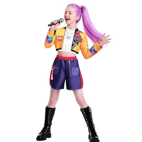 YiJee Huntrix Kpop Anime Cosplay Kostüm Kinder – Rumi, Mira & Zoey Set mit Jacke und Shorts, Rollenspiel Uniform für Halloween, Party, Karneval & Cosplay YiJee Huntrix Kpop Anime Cosplay Kostüm Kinder – Rumi, Mira & Zoey Set mit Jacke und Shorts, Rollenspiel Uniform für Halloween, Party, Karneval & Cosplay von YiJee