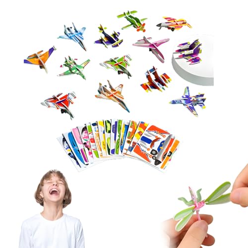 Pädagogisches 3D Cartoon Puzzle, 2024 New 3D Puzzle Set für Kinder, Einzigartiger 3D-Cartoon Puzzles DIY-Lernspielzeug für Jungen, Mädchen, Anfänger Geburtstag Weihnachten (Flugzeugpanzer) von YiKAiLi