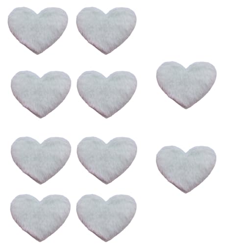 10 Stück Herzförmige Applikationen Plüsch Zubehör für weichen pelzigen Stoff für Spielzeugherstellung und Dekorationen 10 Stück Herzförmige Applikationen Plüsch Zubehör für weichen pelzigen Stoff für Spielzeugherstellung und Dekorationen von YiNLuax