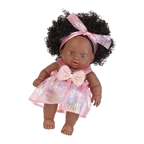 YiNLuax 20 cm Vinyls Afrikanische Wiedergeborene Schwarzes Puppen Sicheres Wie Mädchenpuppen Mit Modekleidung Für Kinder Und Erwachsenensammler von YiNLuax