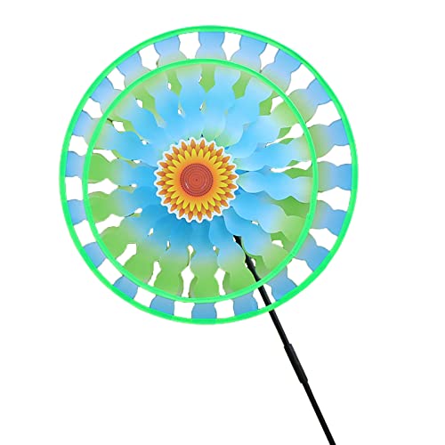 YiNLuax Doppelschichtige Blumen Windmühle Gartendekoration Bunte Blumen Windmühle Buntes Windspiel Garten Und Hofdekoration YiNLuax Doppelschichtige Blumen Windmühle Gartendekoration Bunte Blumen Windmühle Buntes Windspiel Garten Und Hofdekoration von YiNLuax